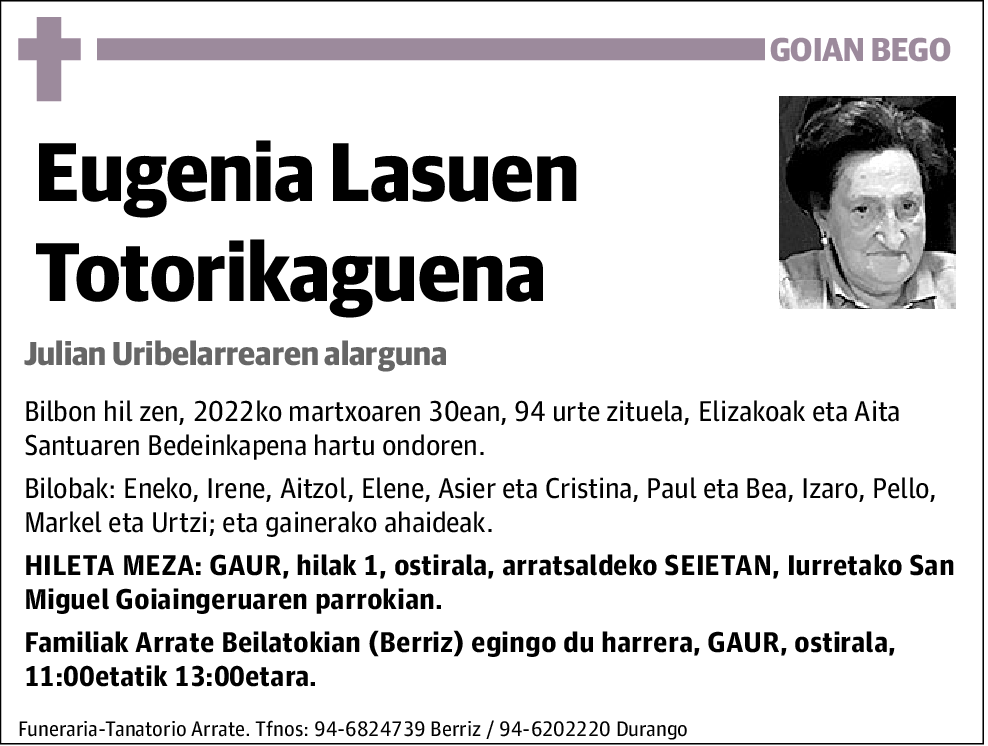 Eugenia Lasuen Totorikaguena