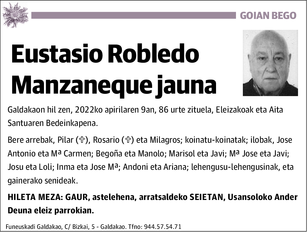 Jose María Eustasio Robledo Manzaneque