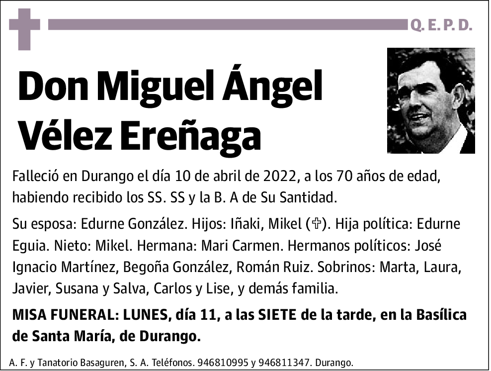 Miguel Ángel Vélez Ereaga