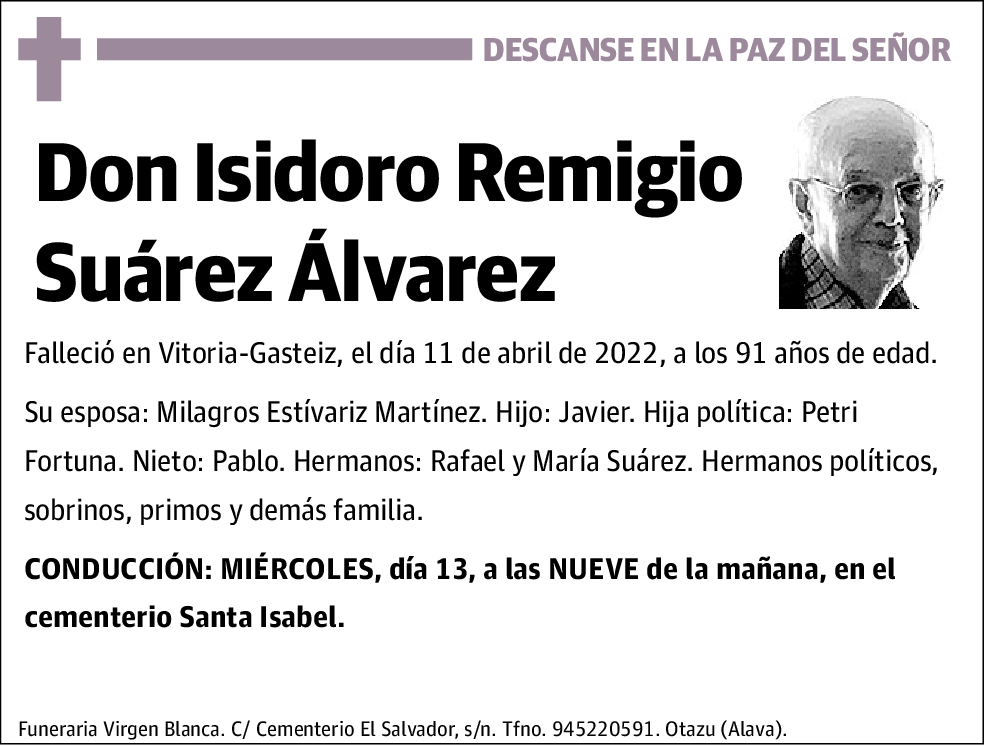 Isidroro Remigio Suárez Álvarez