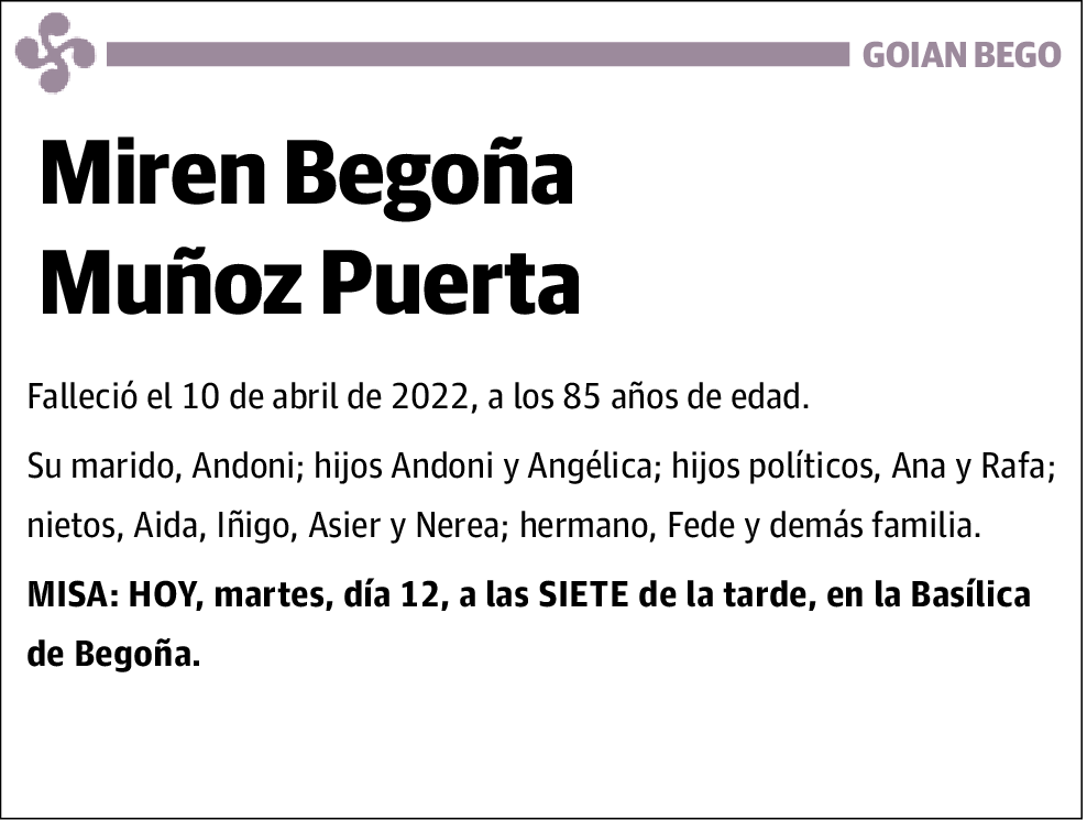 Miren Begoña Muñoz Puerta