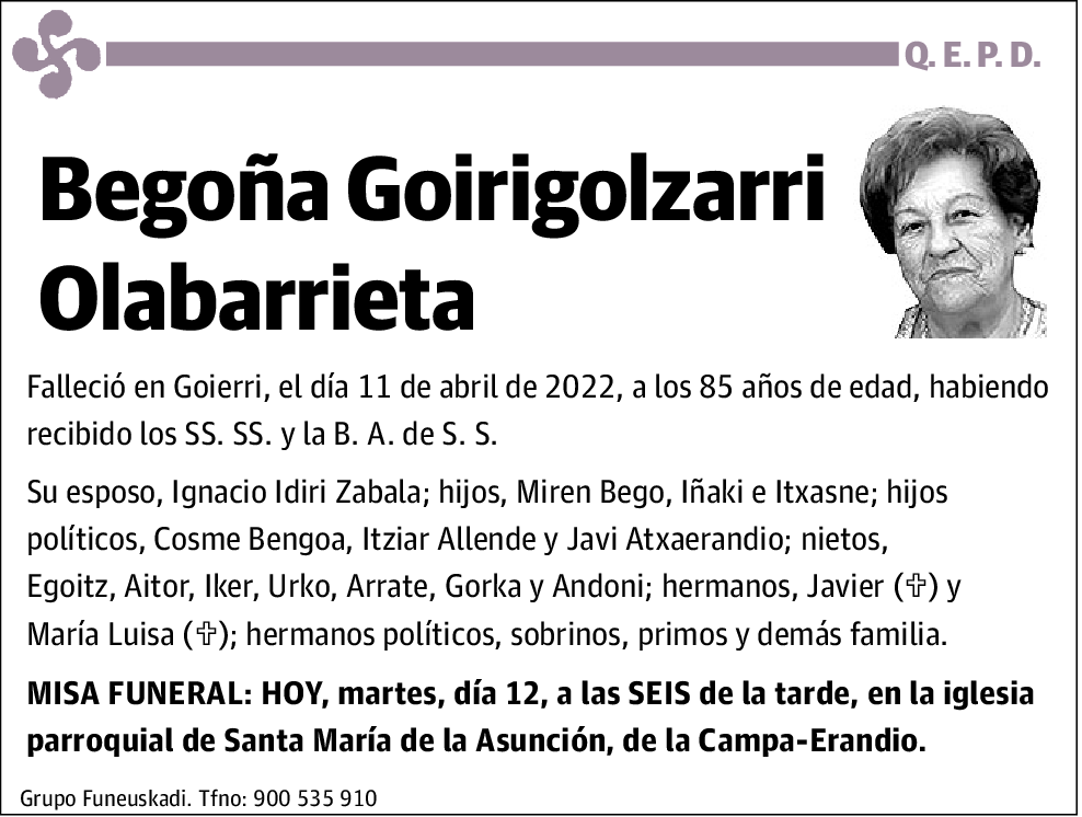 Begoña Goirigolzarri Olabarrieta