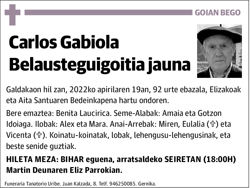 Carlos Gabiola Belausteguigoitia