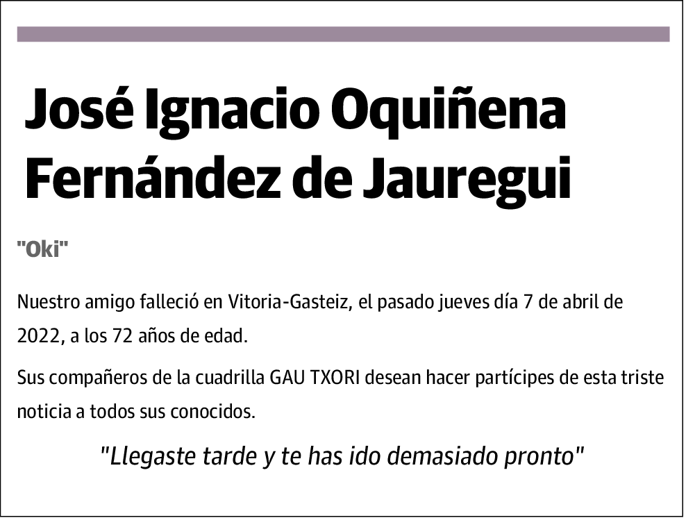 José Ignacio Oquiñena Fernández de Jauregui