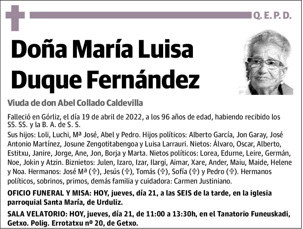 María Luisa Duque Fernández