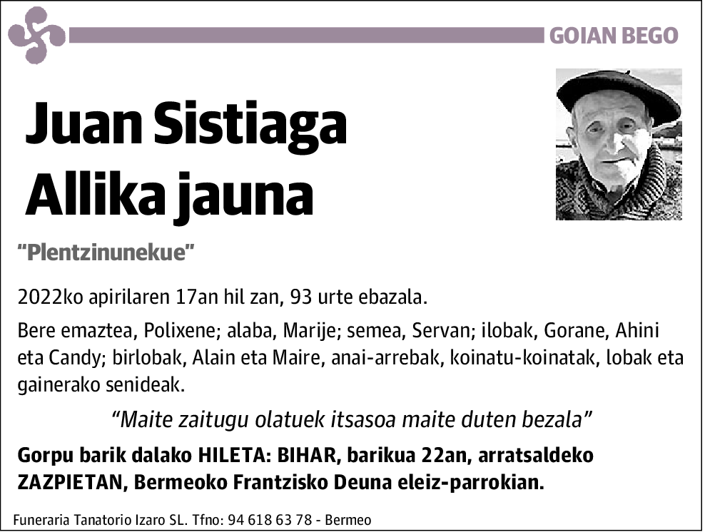 Juan Sistiaga Allika