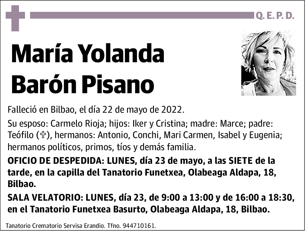 María Yolanda Barón Pisano