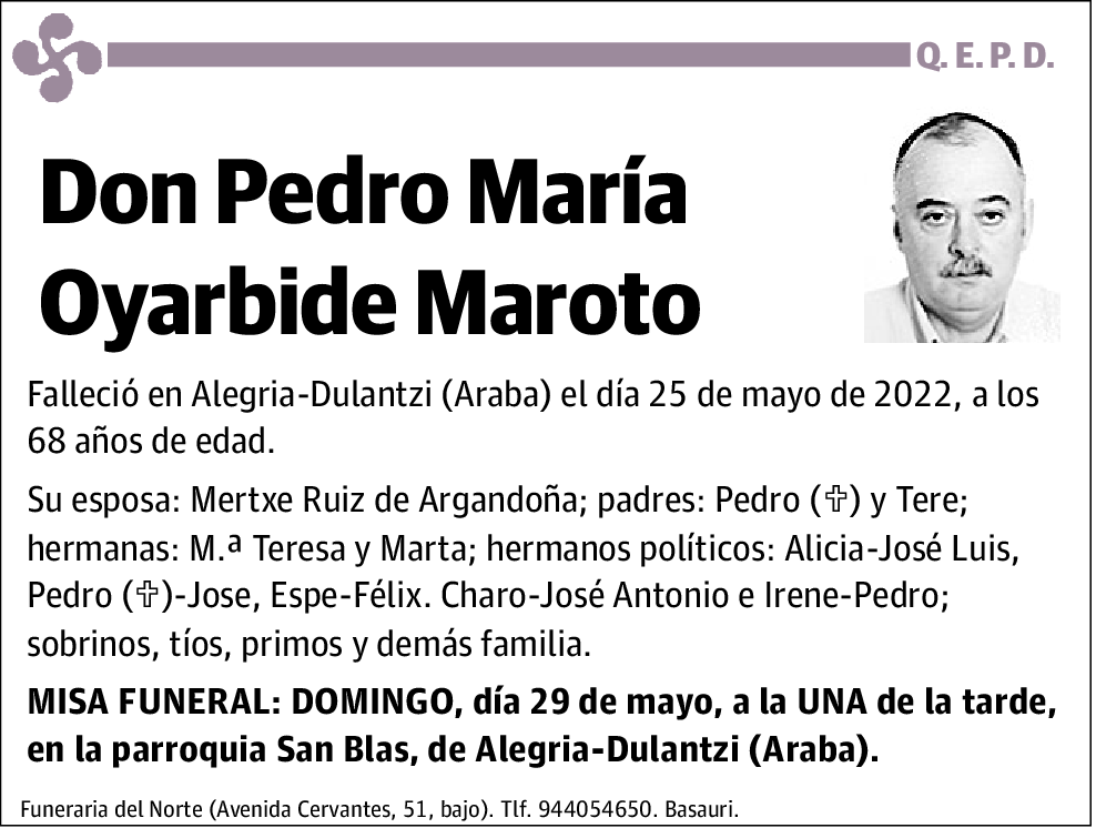 Pedro María Oyarbide Maroto