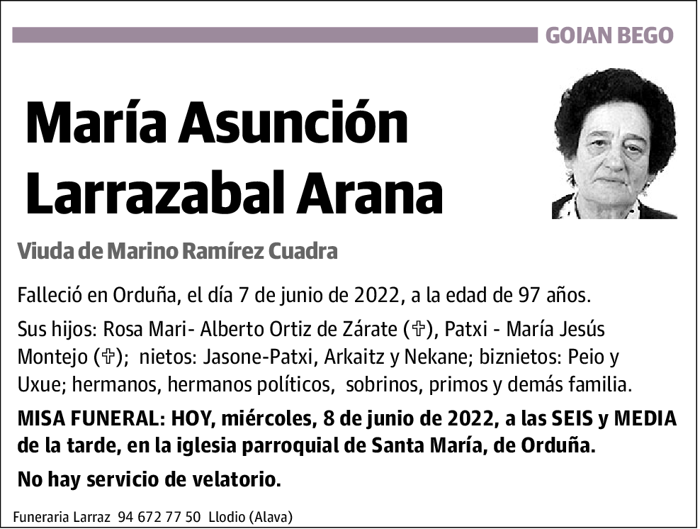 María Asunción Larrazabal Arana
