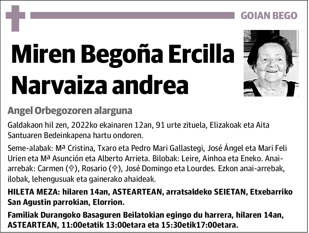 Miren Begoña Ercilla Narvaiza