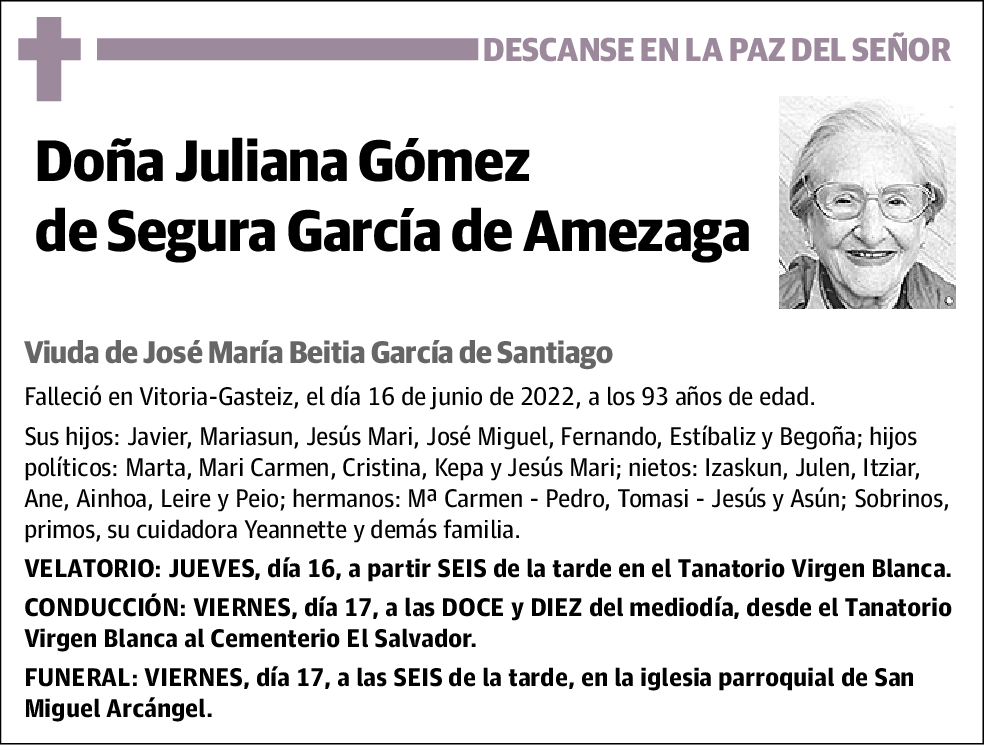 Juliana Gómez de Segura García de Amezaga