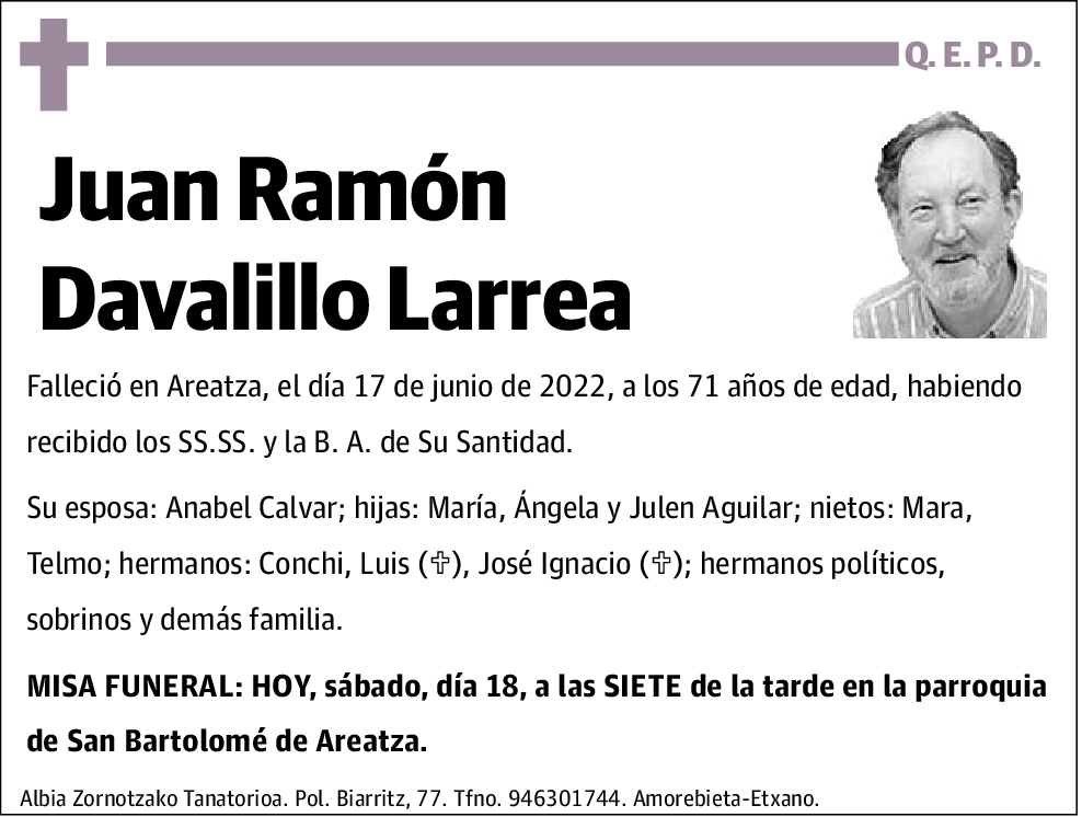 Juan Ramón Davilio Larrea