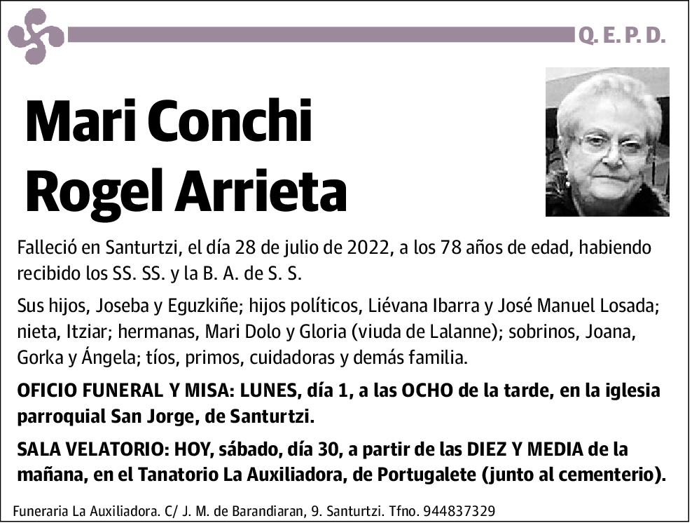 Mari Conchi Rogel Arrieta