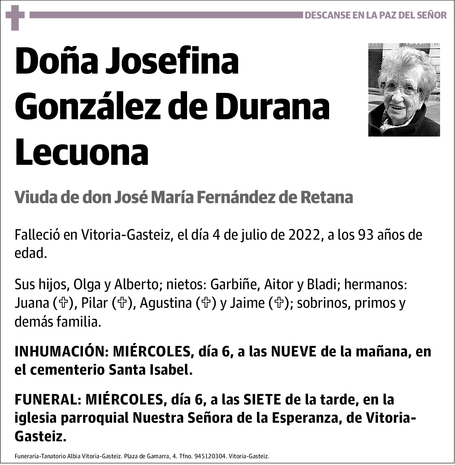 Josefina González De Durana Lecuona