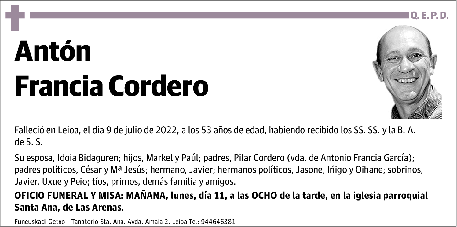 Antón Francia Cordero