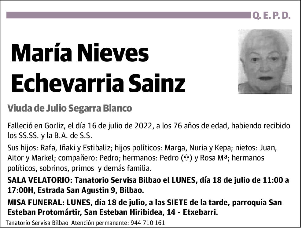 María Nieves Echevarria Sainz