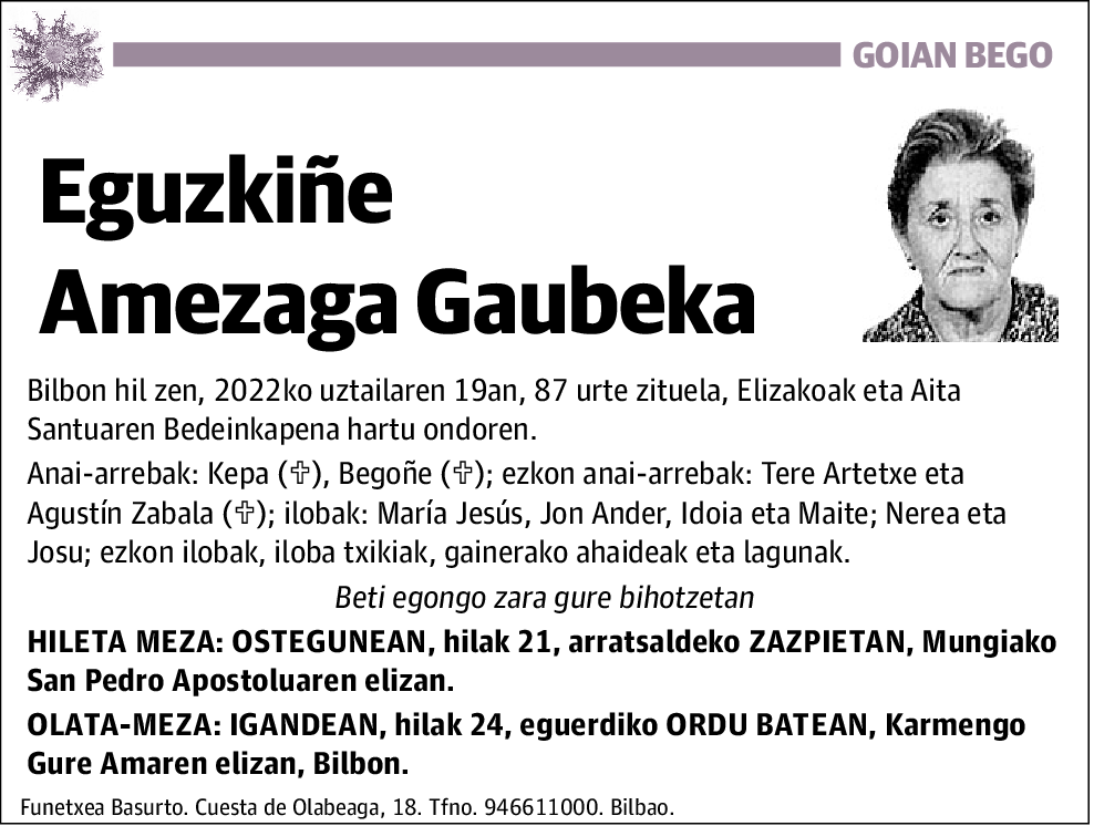 Eguzkiñe Amezaga Gaubeka