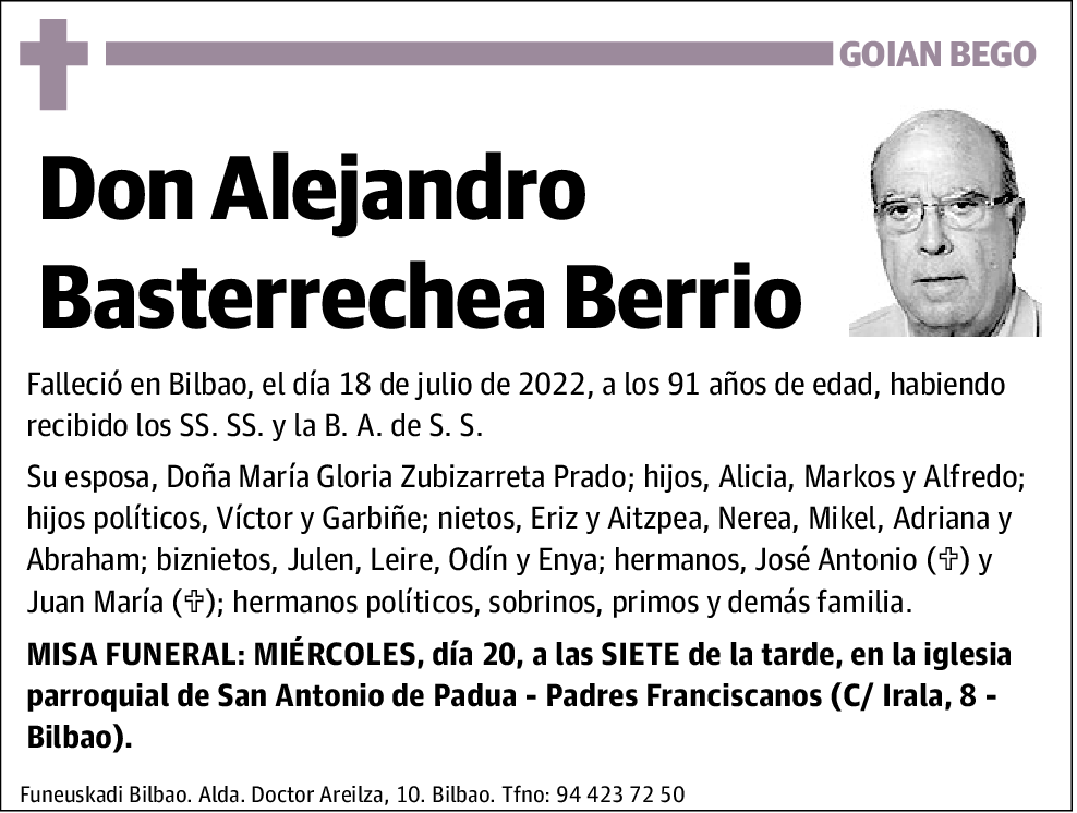 Alejandro Basterrechea Berrio