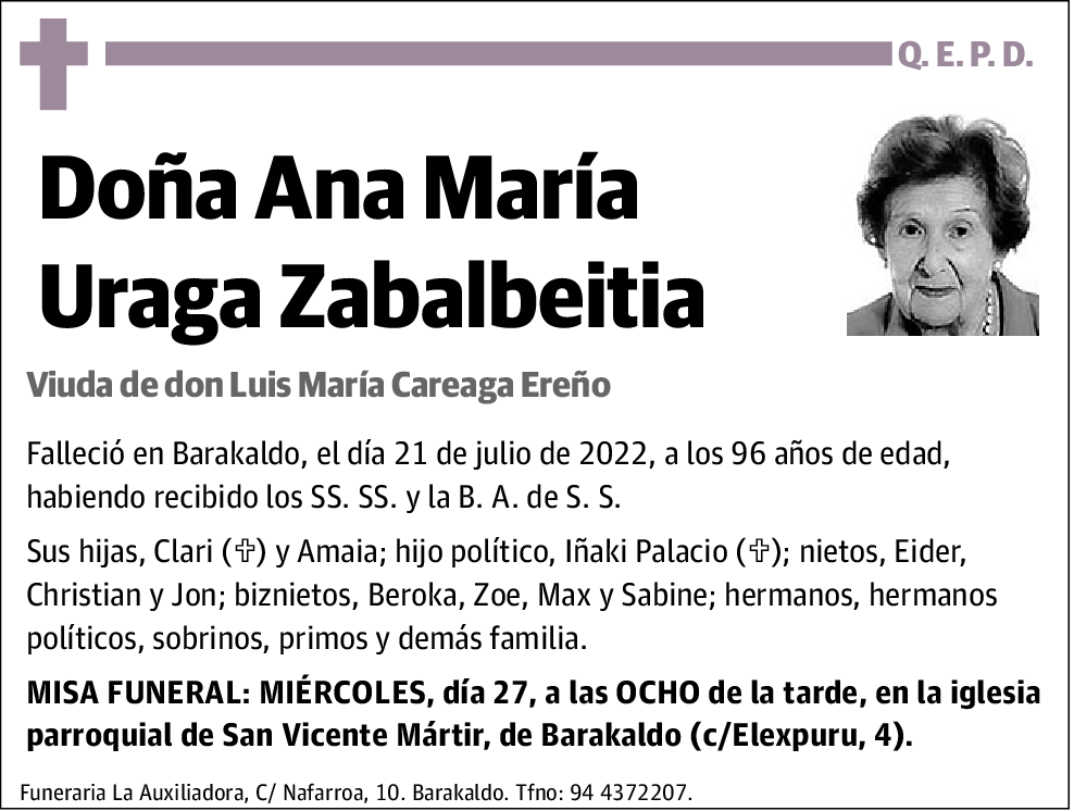 Ana María Uraga Zabalbeitia