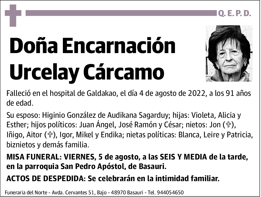 Encarnación Urcelay Cárcamo