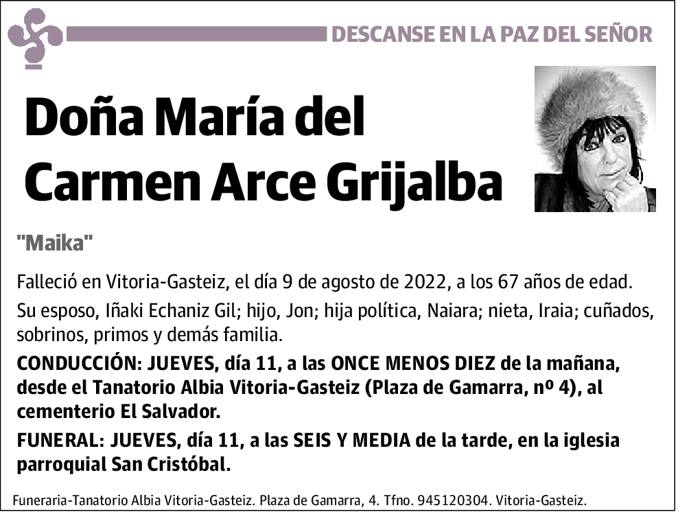 María del Carmen Arce Grijalba