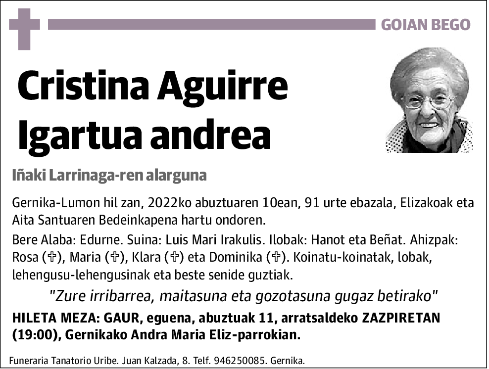 Cristina Aguirre Igartua