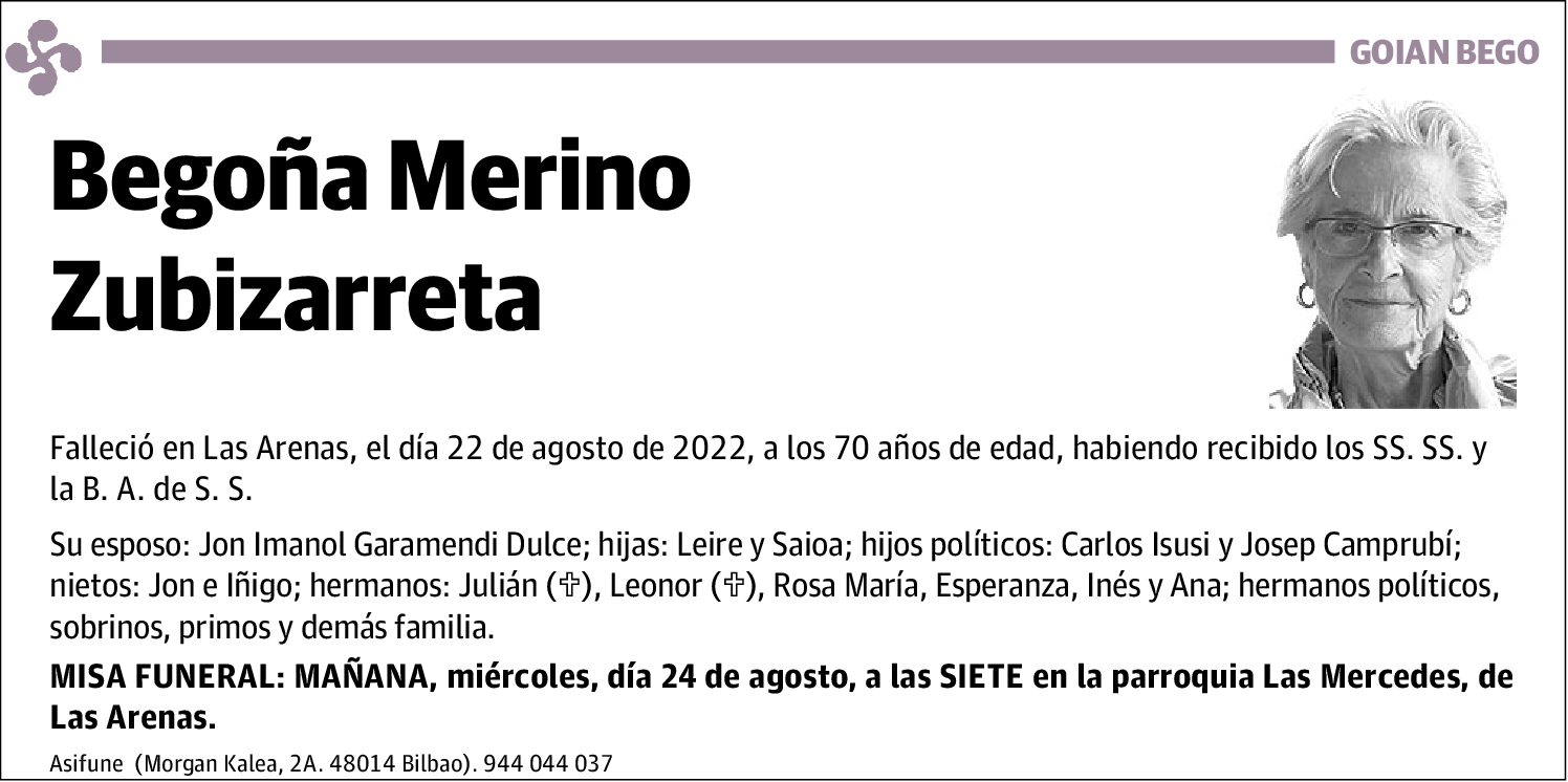 Begoña Merino Zubizarreta