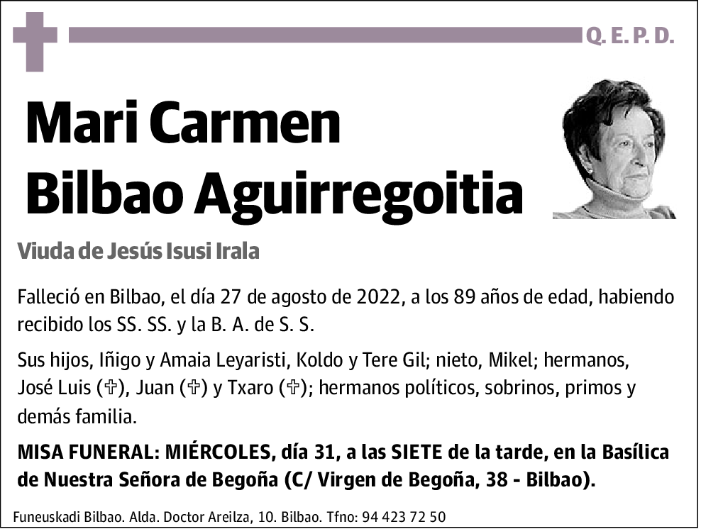 Mari Carmen Bilbao Aguirregoitia