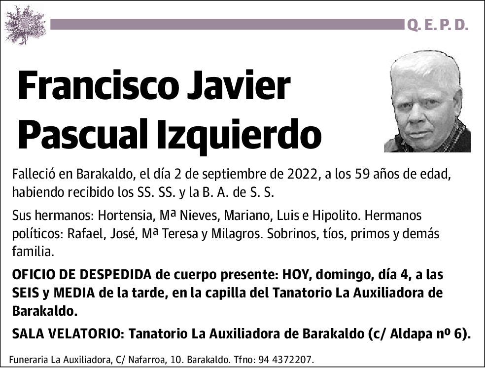 Francisco Javier Pascual Izquierdo