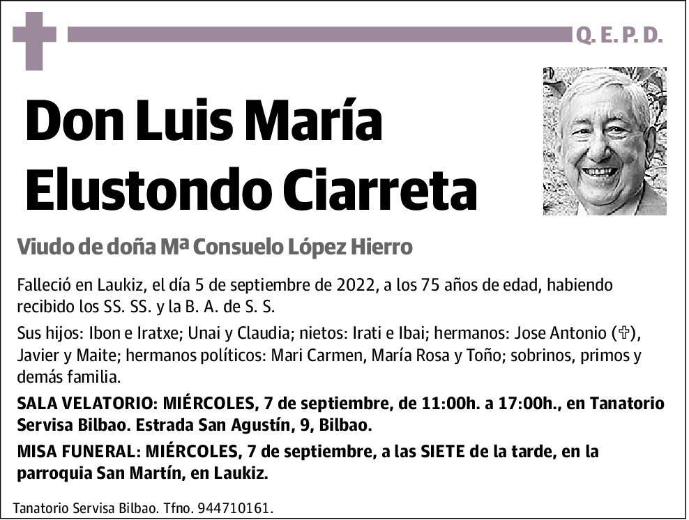 Elustondo Ciarreta. Luis María