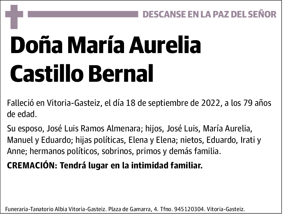 María Aurelia Castillo Bernal