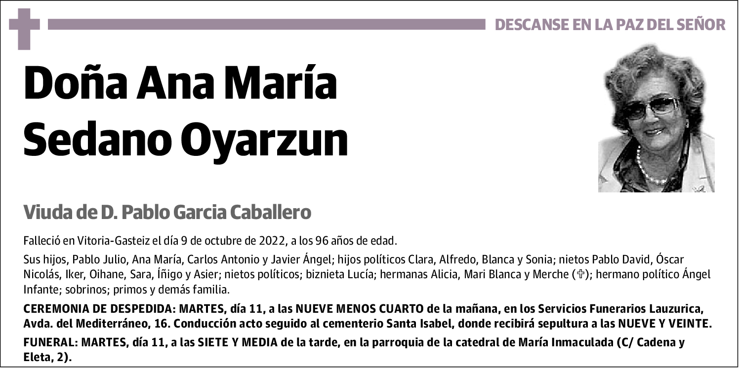 Ana María Sedano Oyarzun
