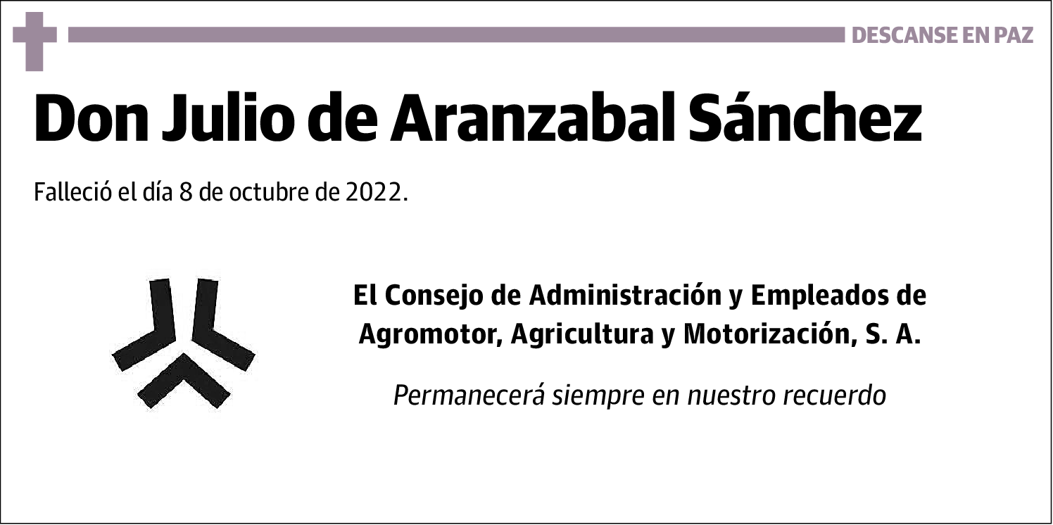 Julio de Aranzabal Sánchez
