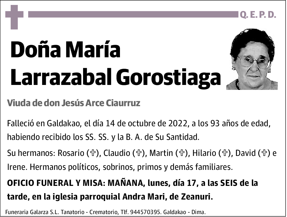 María Larrazabal Gorostiaga