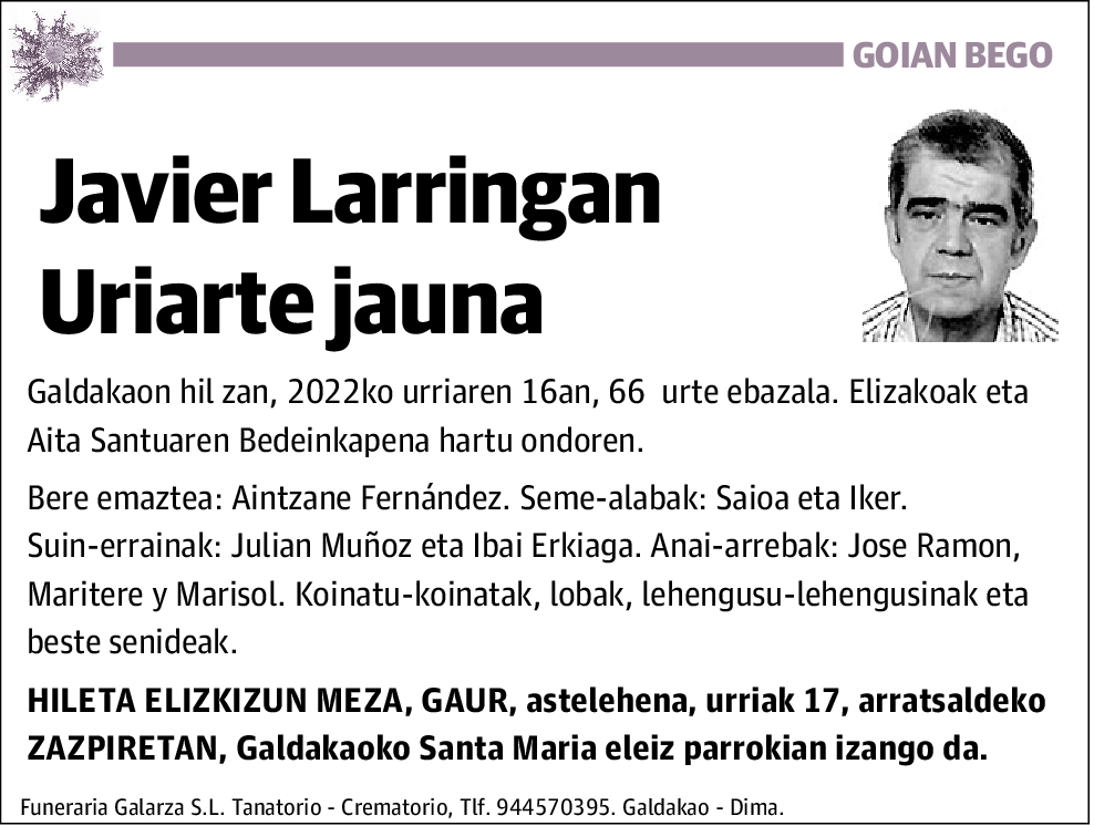 Javier Larringan Uriarte