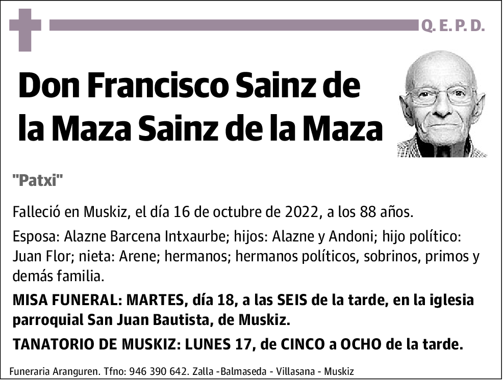 Francisco Sainza De La Maza Sainz De La Maza