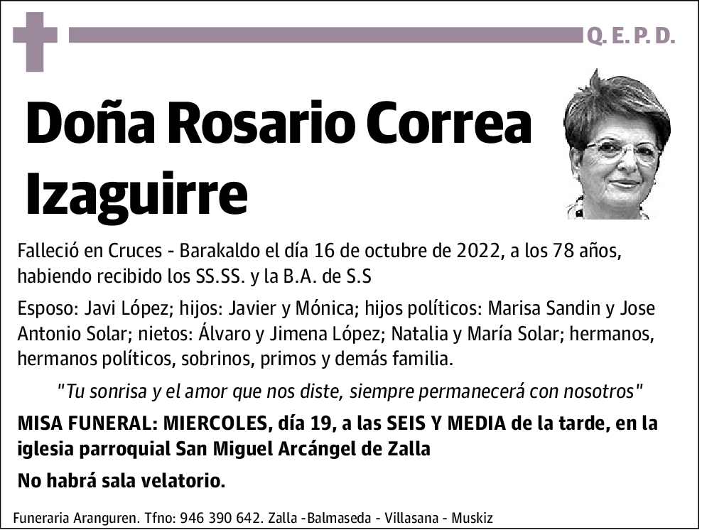 María Rosario Correa Izaguirre