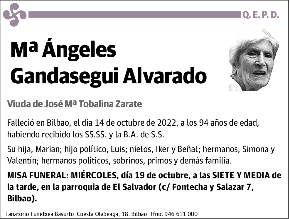 Mª Ángeles Gandasegui Alvarado