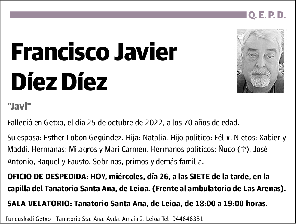 Francisco Javier Díez Díez