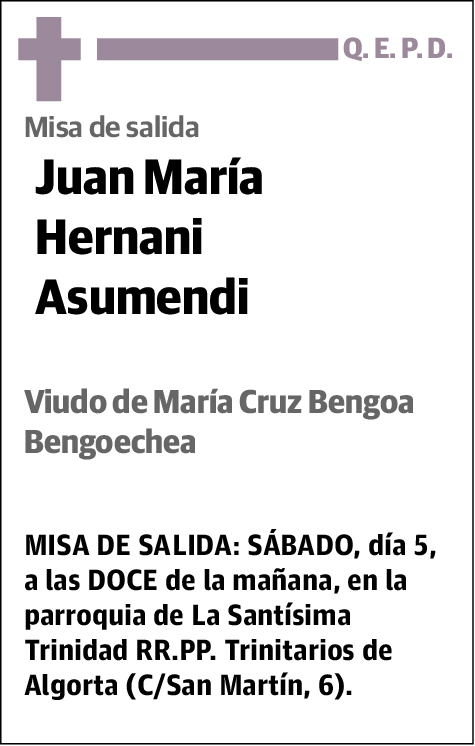 Juan María Hernani Asumendi