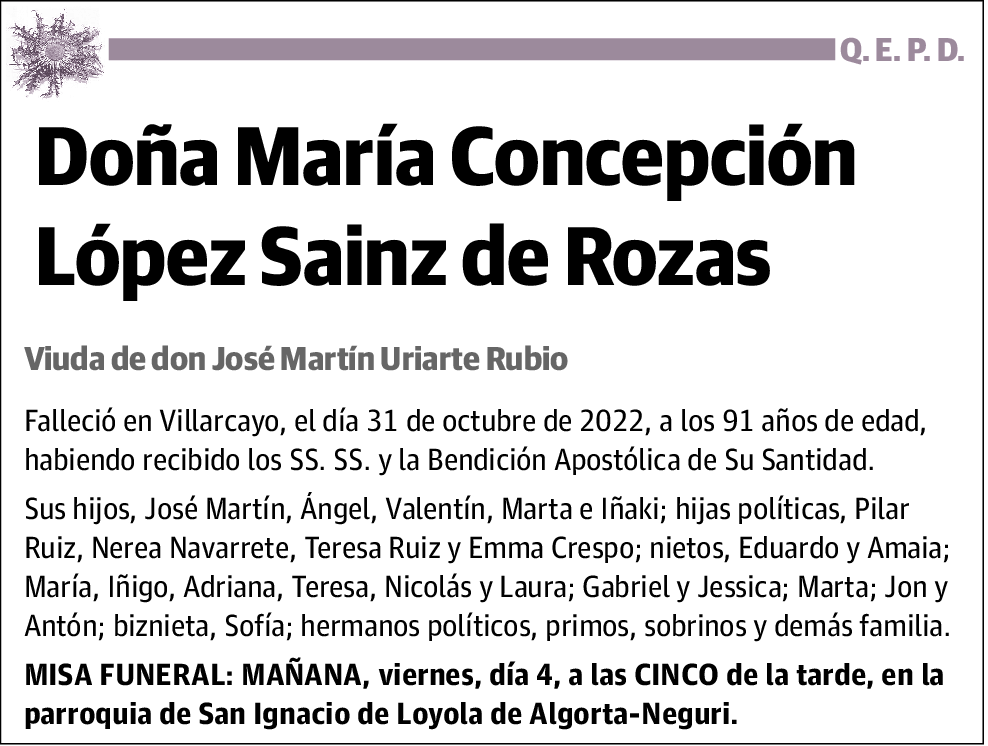 María Concepción López Sainz de Rozas