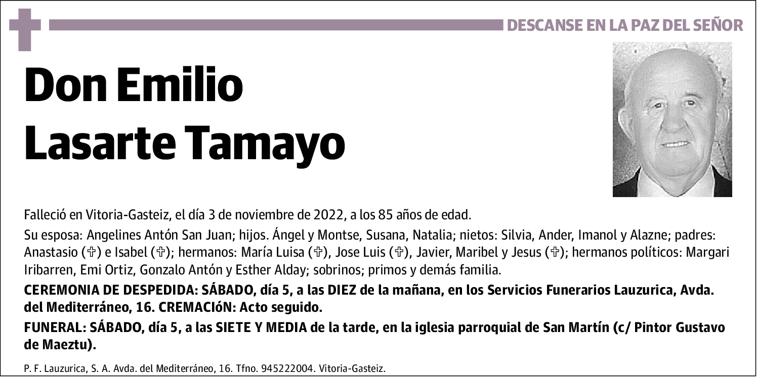 Emilio Lasarte Tamayo