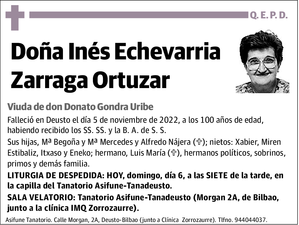 Inés Echevarria Zarraga Ortuzar