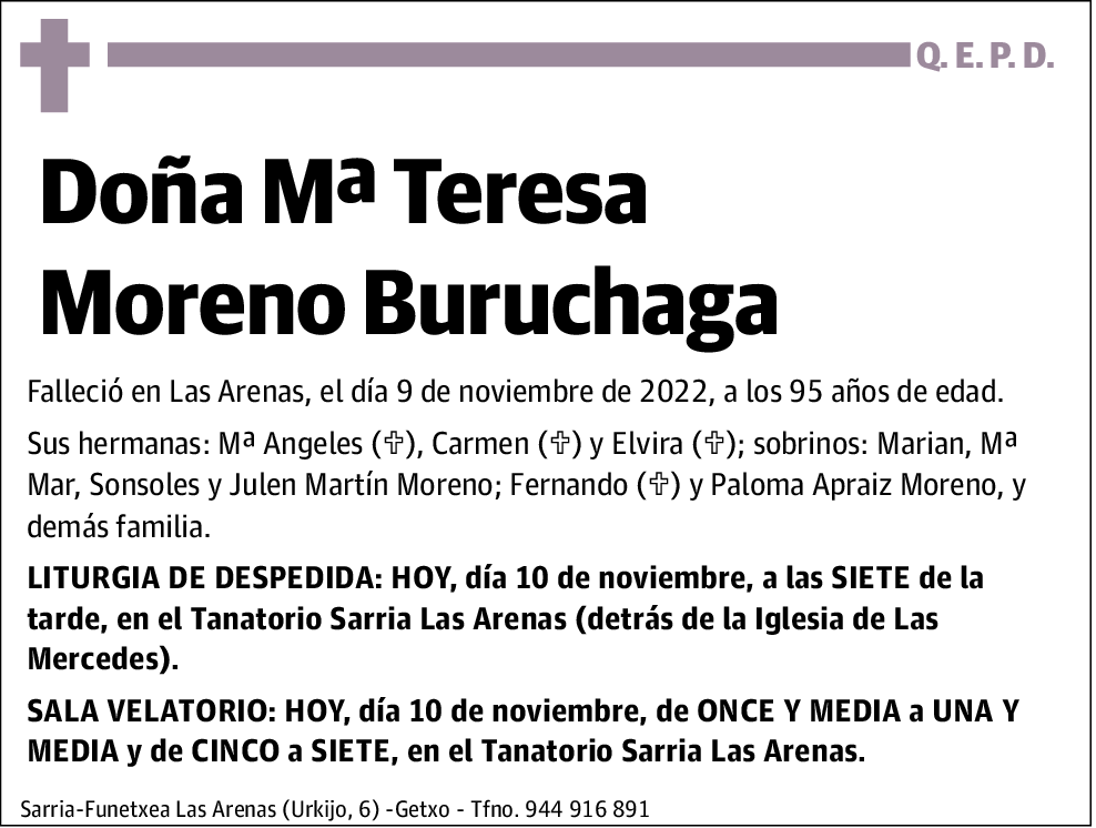 Mª Teresa Moreno Buruchaga