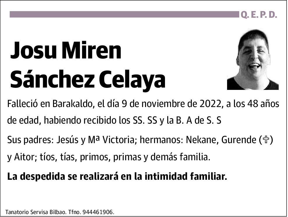 Josu Miren Sánchez Celaya