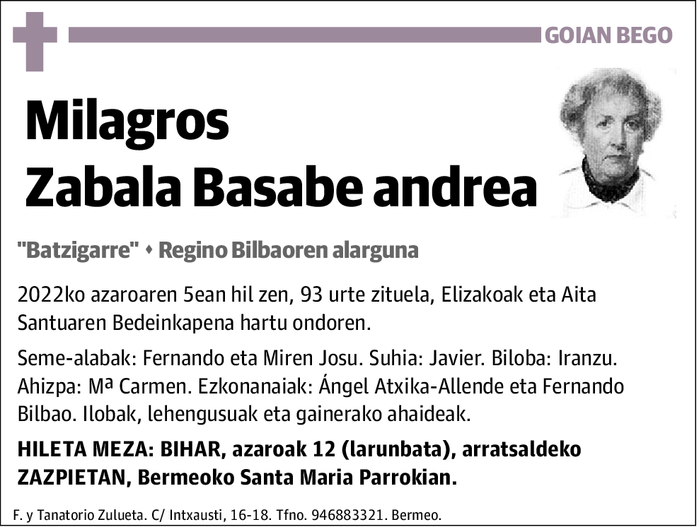 Milagros Zabala Basabe