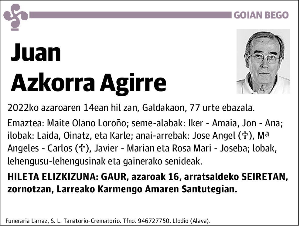 Juan Azkorra Agirre