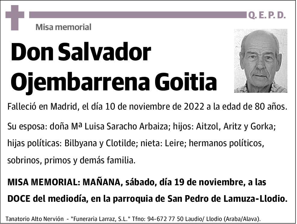 Salvador Ojembarrena Goitia
