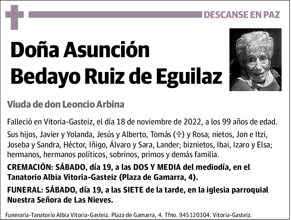 Asunción Bedayo Ruiz de Eguilaz