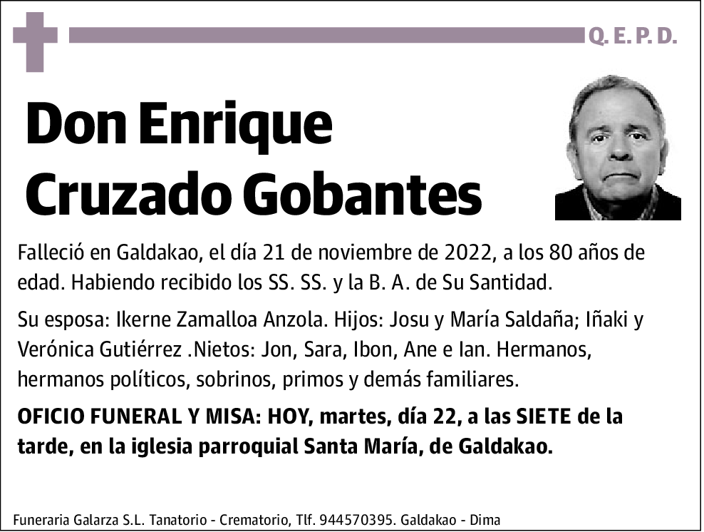 Enrique Cruzado Gobantes